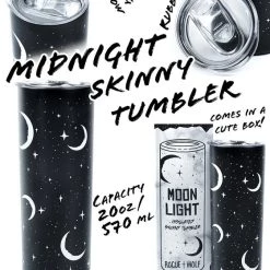 New 😀 ROGUE AND WOLF Gothic Homewares Moonlight [570ml] | SKINNY TUMBLER" 😉 -Halloween Sales rogue and wolf moonlight 570ml skinny tumbler 3 8353edcf 6b74 4619 88f0 1e340743fee7 700x700
