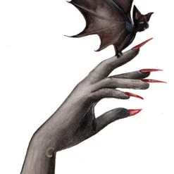 Deals 😉 SELIN ALA ART Bats Bat On Hand | ART PRINT ⭐ -Halloween Sales selin ala art bat on hand art print 1 08f2111c 005f 48f0 901b 3b1c977a6abf 700x700