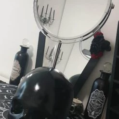 Cheapest 🧨 THE BLACKENED TEETH Gothic Homewares Skull [Black/Silver] | MIRROR** 🔥 -Halloween Sales skull black silver mirror 3 c8721cad 81f7 4e8f a59f db4767f8518c 700x700