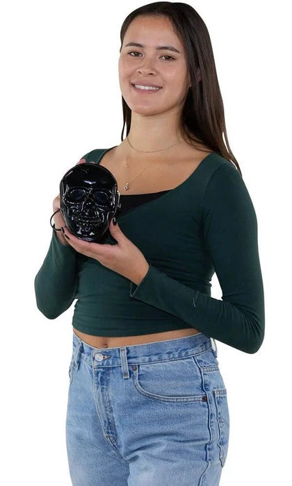 Budget βοΈ SLEEPYVILLE CRITTERS π Halloween Smiling Skull Zippered | WRISTLET PURSE β€οΈ 7 Budget βοΈ SLEEPYVILLE CRITTERS π Halloween Smiling Skull Zippered | WRISTLET PURSE β€οΈ - Image 5