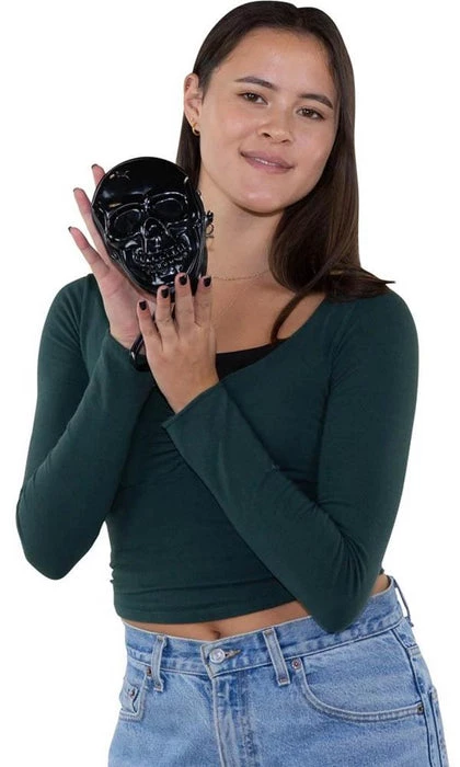 Budget βοΈ SLEEPYVILLE CRITTERS π Halloween Smiling Skull Zippered | WRISTLET PURSE β€οΈ 4 Budget βοΈ SLEEPYVILLE CRITTERS π Halloween Smiling Skull Zippered | WRISTLET PURSE β€οΈ - Image 2