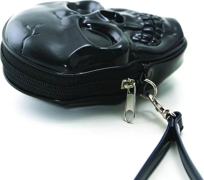 Budget βοΈ SLEEPYVILLE CRITTERS π Halloween Smiling Skull Zippered | WRISTLET PURSE β€οΈ 6 Budget βοΈ SLEEPYVILLE CRITTERS π Halloween Smiling Skull Zippered | WRISTLET PURSE β€οΈ - Image 4