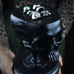 Flash Sale 💯 THE BLACKENED TEETH Gothic Homewares Skull [Black] | JEWELLERY HOLDER 🎉 -Halloween Sales the blackened teeth skull black jewellery holder 3 33aa69f6 b86b 4b12 9f56 51d48fe155b6 700x700