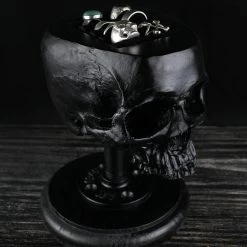 Flash Sale 💯 THE BLACKENED TEETH Gothic Homewares Skull [Black] | JEWELLERY HOLDER 🎉 -Halloween Sales the blackened teeth skull black jewellery holder 4 f12ce637 bf43 473e a020 255c65dbca49 700x700