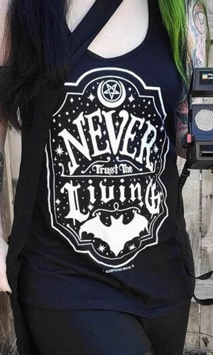 New 💯 TOO FAST APPAREL Beetlejuice Never Trust The Living | TANK TOP 👏 5 New 💯 TOO FAST APPAREL Beetlejuice Never Trust The Living | TANK TOP 👏 - Image 3