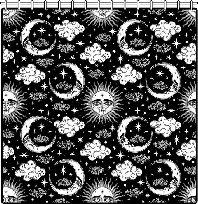 Promo ❤️ TOO FAST APPAREL Gothic Homewares Xtra Celestial | SHOWER CURTAIN ✨ 4 Promo ❤️ TOO FAST APPAREL Gothic Homewares Xtra Celestial | SHOWER CURTAIN ✨ - Image 2