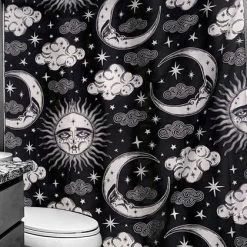 Promo ❤️ TOO FAST APPAREL Gothic Homewares Xtra Celestial | SHOWER CURTAIN ✨