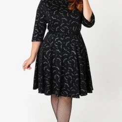 Best Pirce 🔥 UNIQUE VINTAGE Bats [Black/Grey] | STEPHANIE 👗 DRESS 🌟 -Halloween Sales unique vintage black grey bats print stephanie flare dress 10 0389dcfa 463f 4710 97c7 2f132fa89bf3 700x700