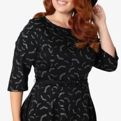 Best Pirce 🔥 UNIQUE VINTAGE Bats [Black/Grey] | STEPHANIE 👗 DRESS 🌟 -Halloween Sales unique vintage black grey bats print stephanie flare dress 8 f26a715c 27b1 40c1 894b e951e6dd6315 700x700