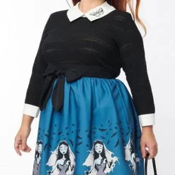New ❤️ UNIQUE VINTAGE Corpse Bride Emily | FLARE 👗 SKIRT 😉 -Halloween Sales unique vintage emily border flare skirt 10 4e503b99 9dd8 46f3 b732 2278c521f72a 700x700