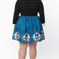 New ❤️ UNIQUE VINTAGE Corpse Bride Emily | FLARE 👗 SKIRT 😉 -Halloween Sales unique vintage emily border flare skirt 9 825ed516 c8ee 49dc b404 eb3fbc222149 700x700